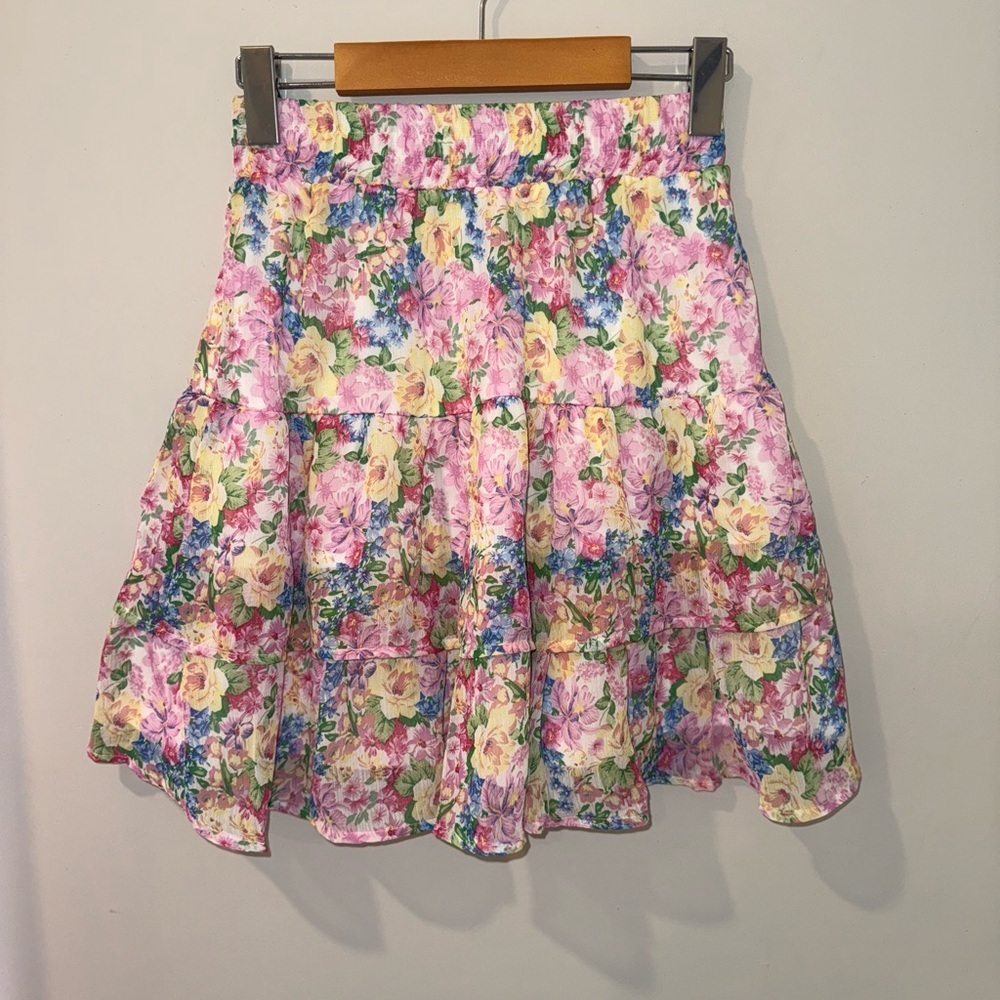 Floral A-Line Skirt, flowy summer skirt